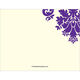 Violet Damask Scroll Foldover Note Cards Image 1 of 4